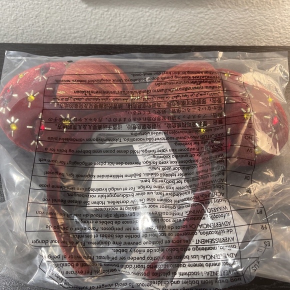 Disney Parks Cranberry Christmas Holiday 2021 Jeweled Minnie Mouse Ears Headband main image 6